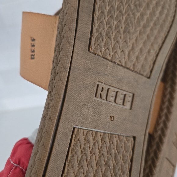Reef Cushion Sol Flip Flop Slip On Thong Flat Sandals Tan Brown Size 10 - Picture 4 of 6
